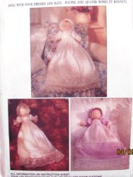 5235 BUTTERICK 3 14 1/2'' PILLOWCASE DOLLS, 4 OUTFITS NOSTALGIC PATTERN